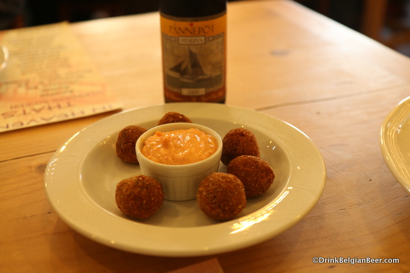 Homemade croquettes, made with De Struise Brouwers Pannepot. 