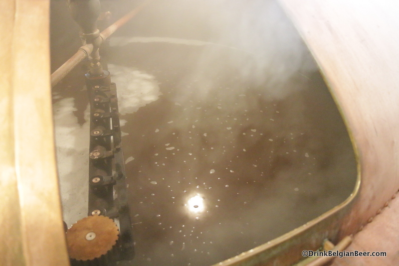 Steaming kettle at Timmermans. 