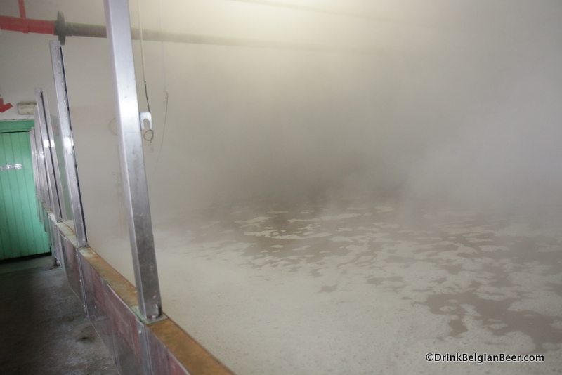Coolship room was so steamed up, it was time to leave it. 