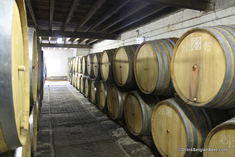 A row of newer barrels at Hanssens. 