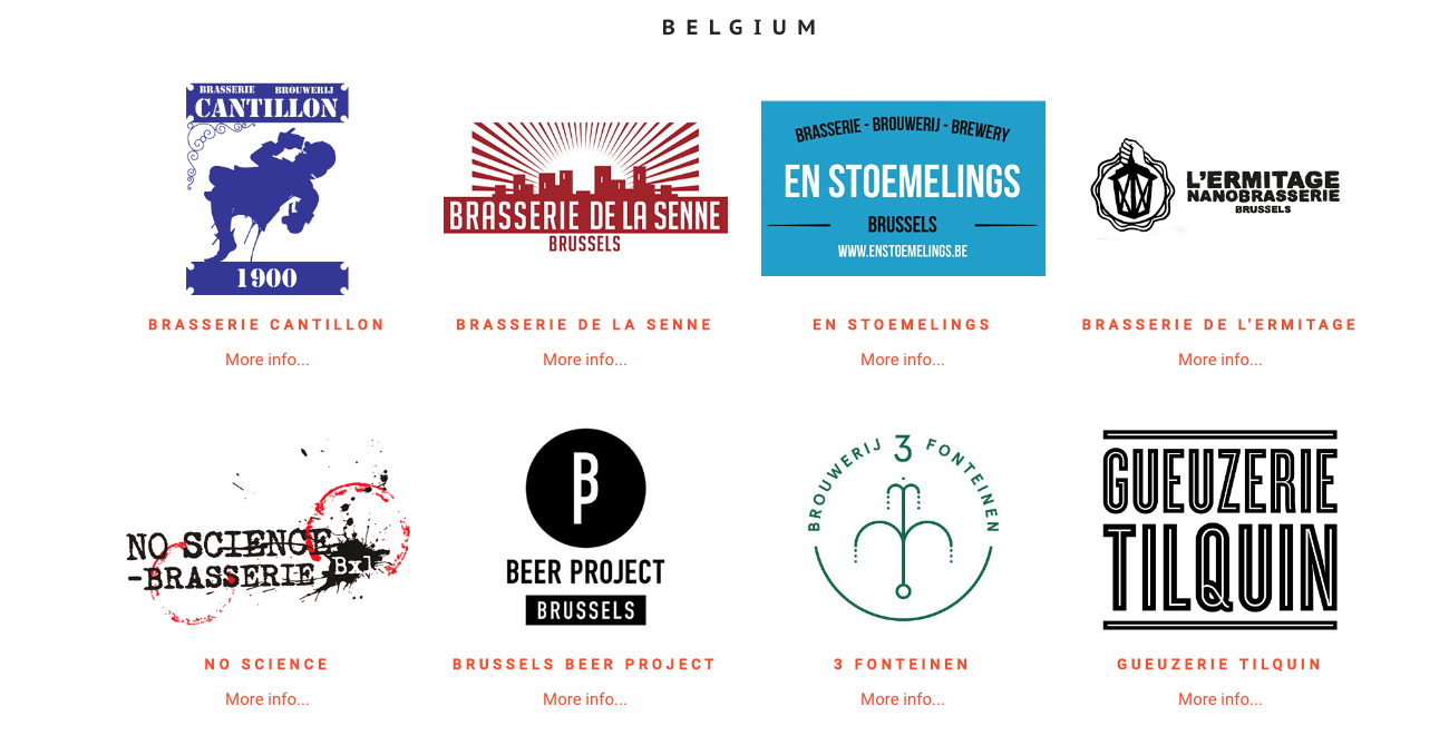 Some of the Belgian breweries that will be at the BXL Beer Fest on August 25-26. 