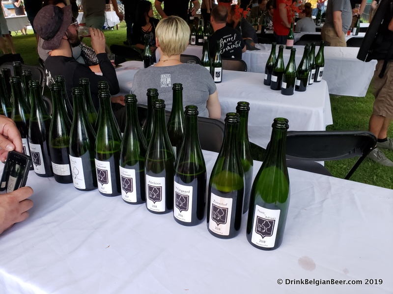 Some of the bottles that were enjoyed at The Night of Great Thirst in Lovell, Maine, on August 24, 2019. 