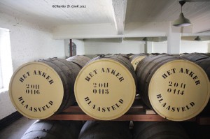 Photograph of barrels Whisky Het Anker Mechelen Brouwerij Blaasveld distillery