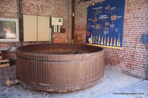 Photograph of old wooden mash tun Brasserie Dupont Hainaut Province Belgium