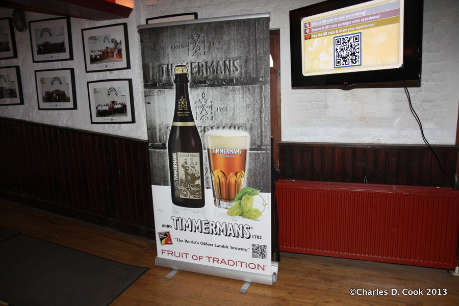 Timmermans sign inside the brewery
