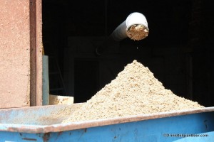 Photo of spent grain at Brasserie Dupont