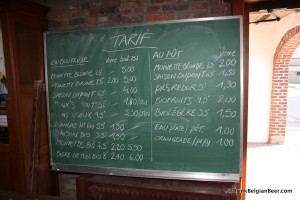 Photo of board with beer proces at Brasserie Dupont