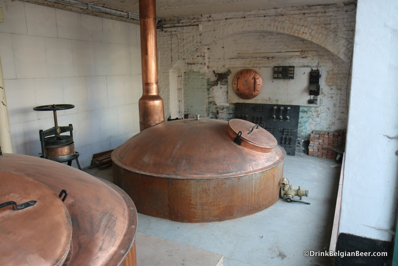 The 1920's copper kettles at Brouwerij Van Campenhout.