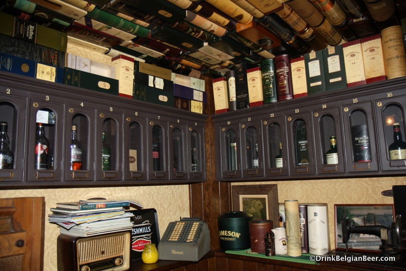 Inside the Whisky/Whiskey room, Irish Pub Dubh-Linn.