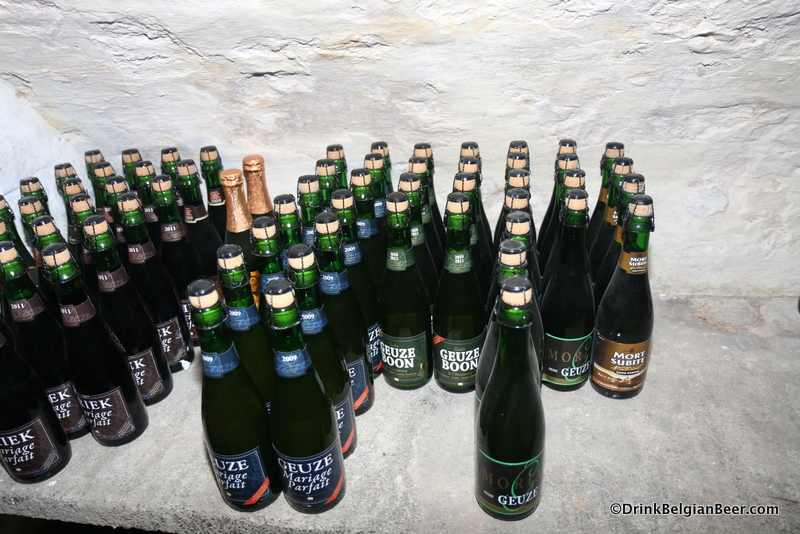 Brouwerij Boon beers in the cellar at De Zwaan. 