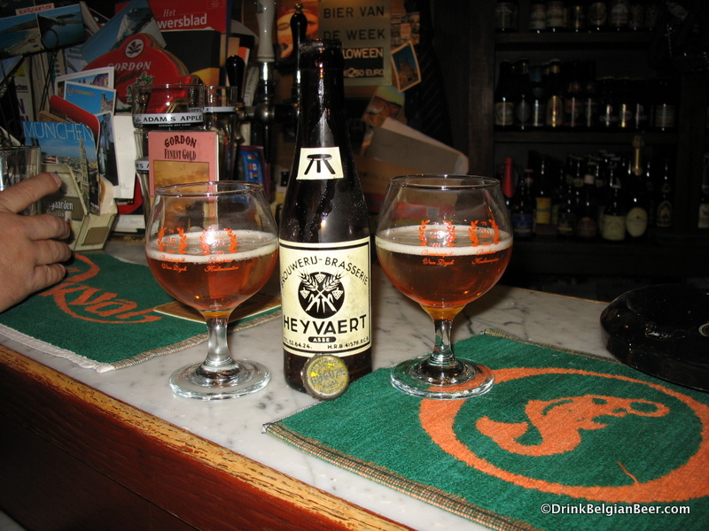 A 1970's Brouwerij Heyvaert beer. It was a blend of golden ale and lambic. Taken from the Bodega cellar and savored at Kulminator. 