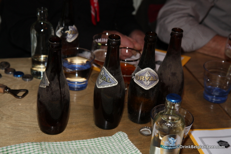 Several Orval bottles dating to the early 1980's.