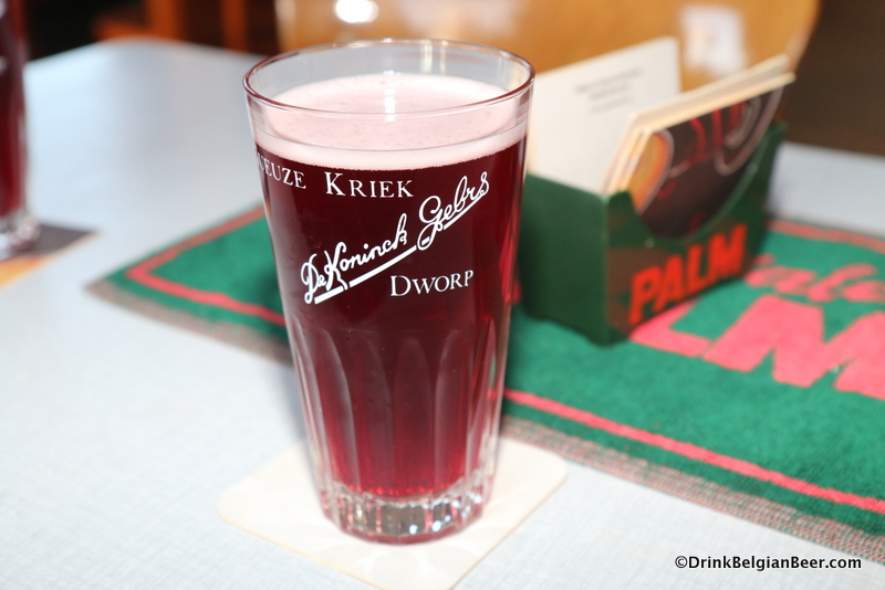 It's a rare experience to drink such a great beer as Hanssens Oude Kriek in an antique glass. 