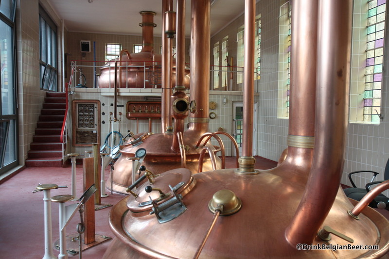 The beautiful copper brewhouse at Rochefort. 