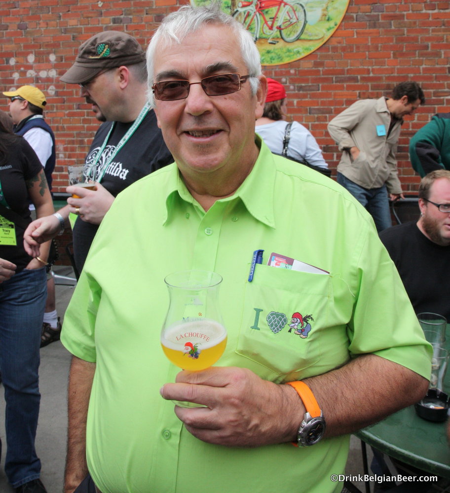 Chris Bauweraerts, co-founder, Brasserie D' Achouffe, enjoying a beer. 