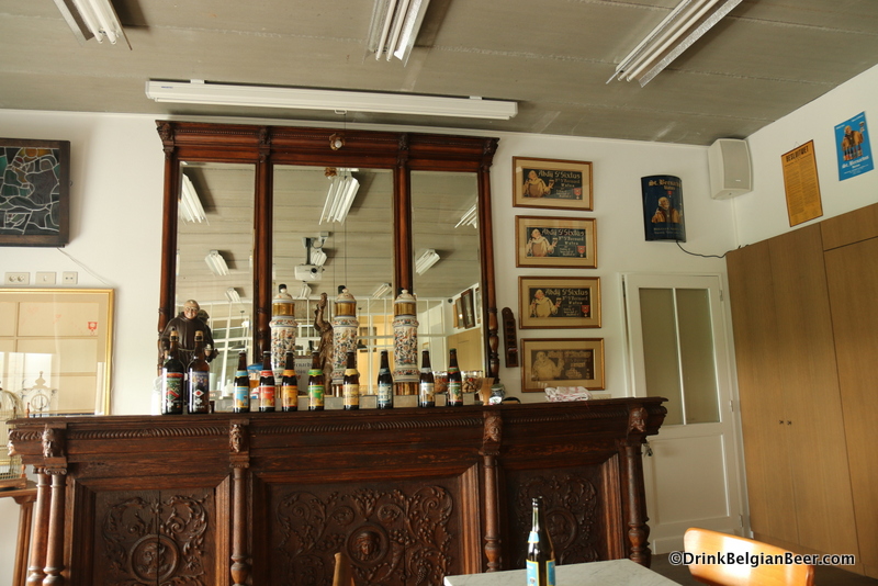 The bar inside the tasting room at St. Bernardus. 