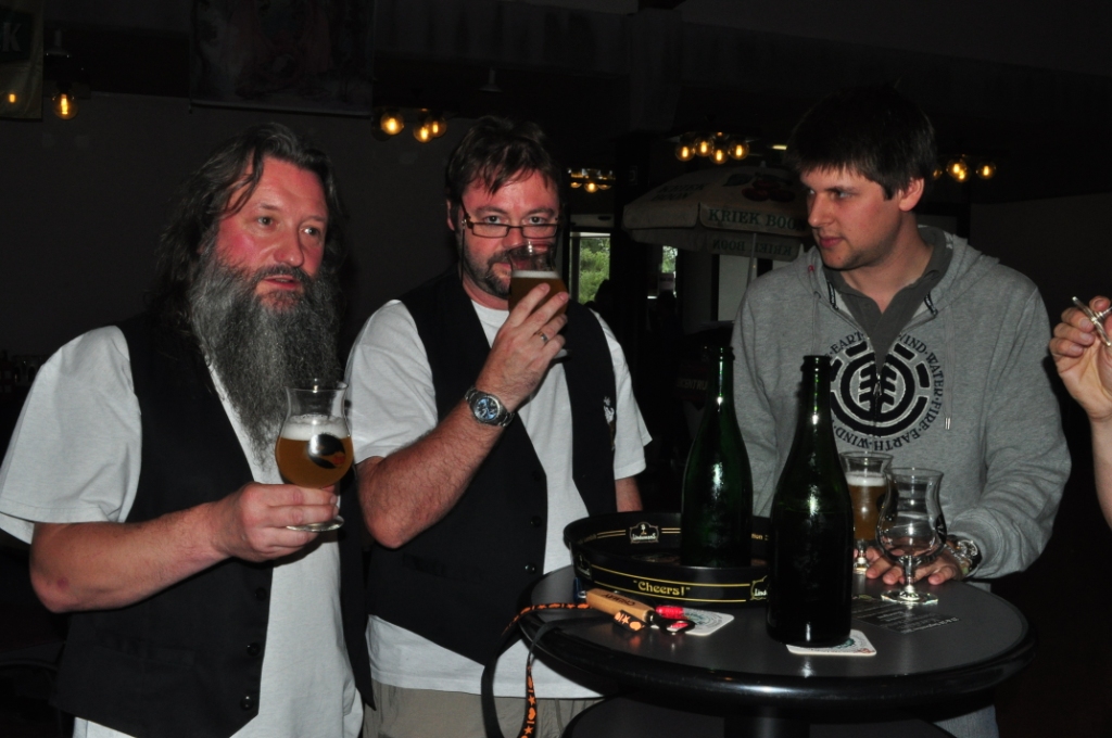 Some of the staff of De Lambikstoempers at a previous Beer Weekend. 