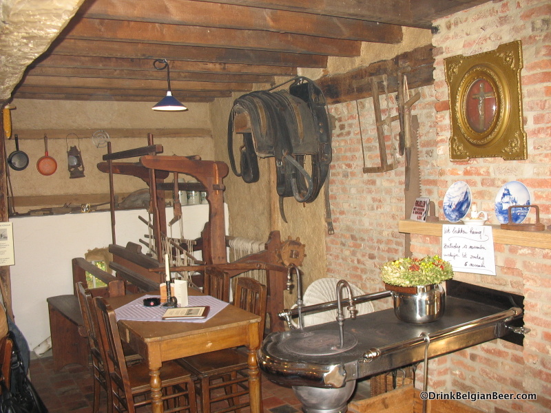 A back room in the cafe, with an old Leuvense stove and other antiques.