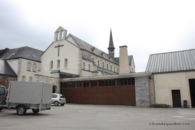 The church at l’ Abbaye Notre Dame de St-Remy near the town of Rochefort, Namur Province. 