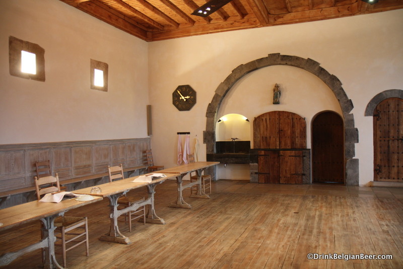 The Refectory (dining room) where the monks of  l’ Abbaye Notre Dame de St-Remy eat. 