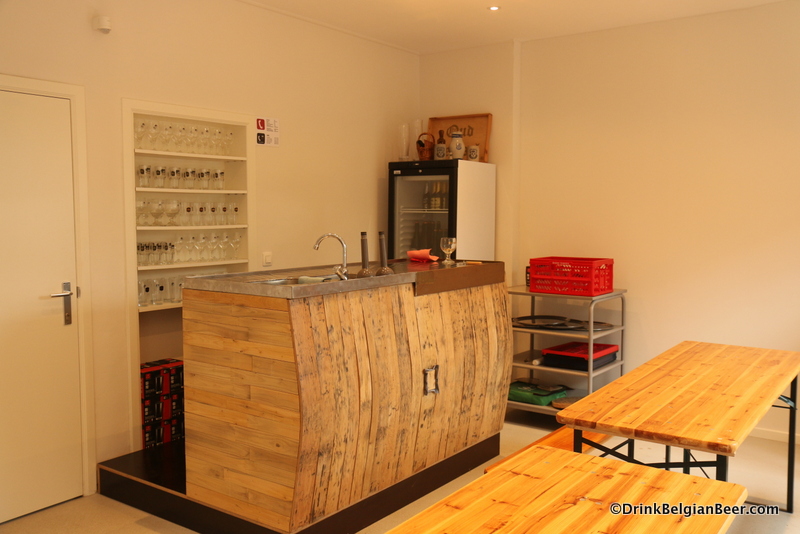 A new private tasting room at Oud Beersel, used for post-tour tastings and more. 