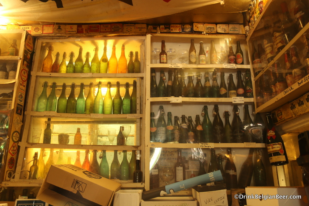 More old beer bottles. Bottles, glasses and other breweriana cover every open space in the museum.