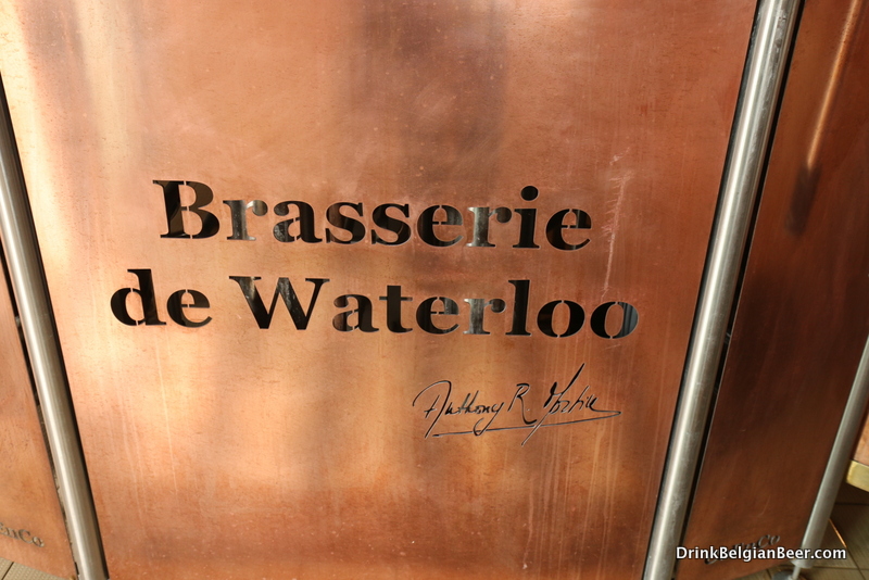 The brewhouse is etched with the brewery name in the copper. and the name of owner Anthony Martin.