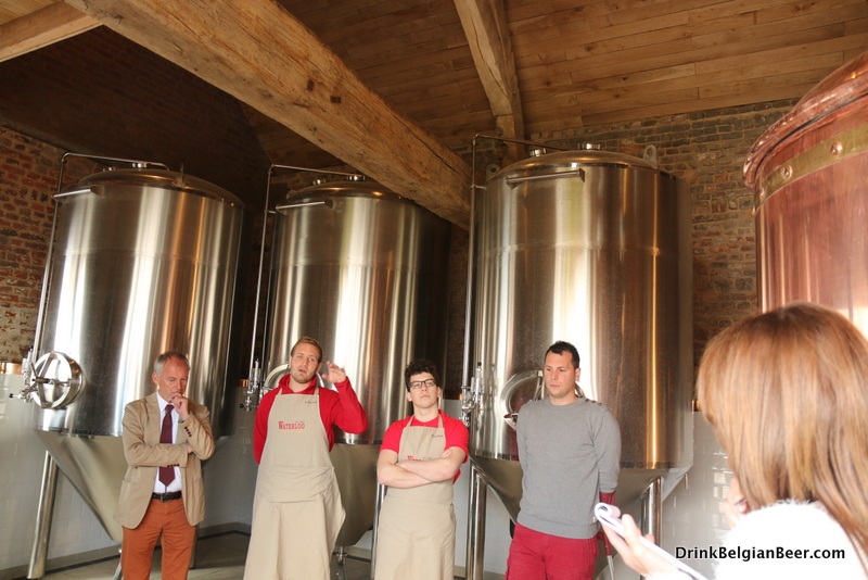 Part of the press conference in the brewery on April 28, 2015. 
