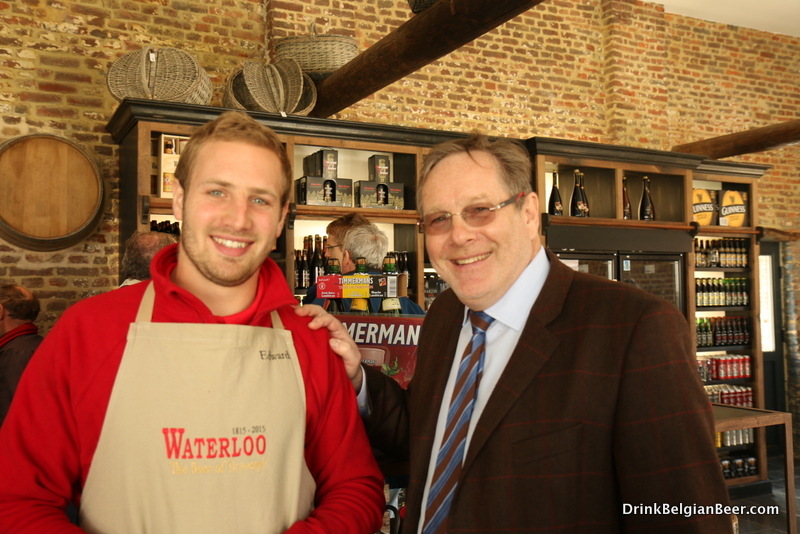 Anthony Martin (left) with son Martin, one of the brewers at Brasserie Waterloo. 
