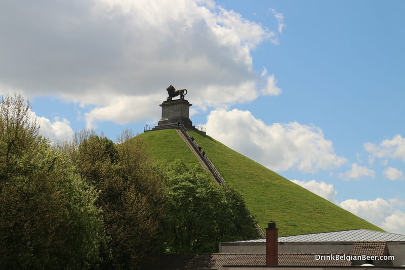 The famous Lion Mound, commemorating the victory of the English and their allies over Napoleon at Waterloo, June 18, 1815.