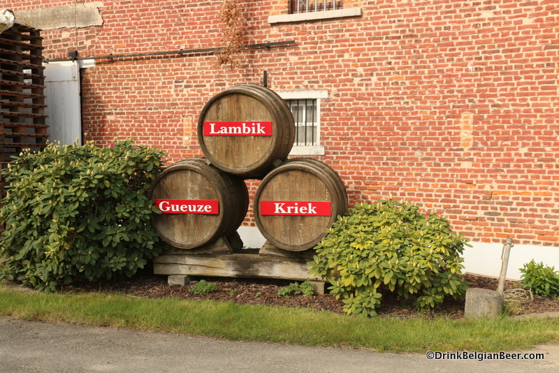 Barrels outside the brewery at Girardin. 