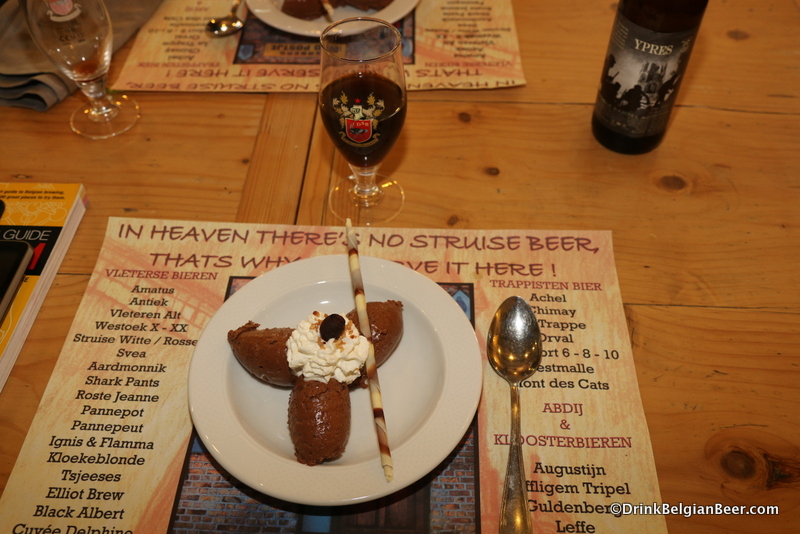 The dessert from my 2014 meal at Molenhof: chocolate mouse topped with whipped cream. 