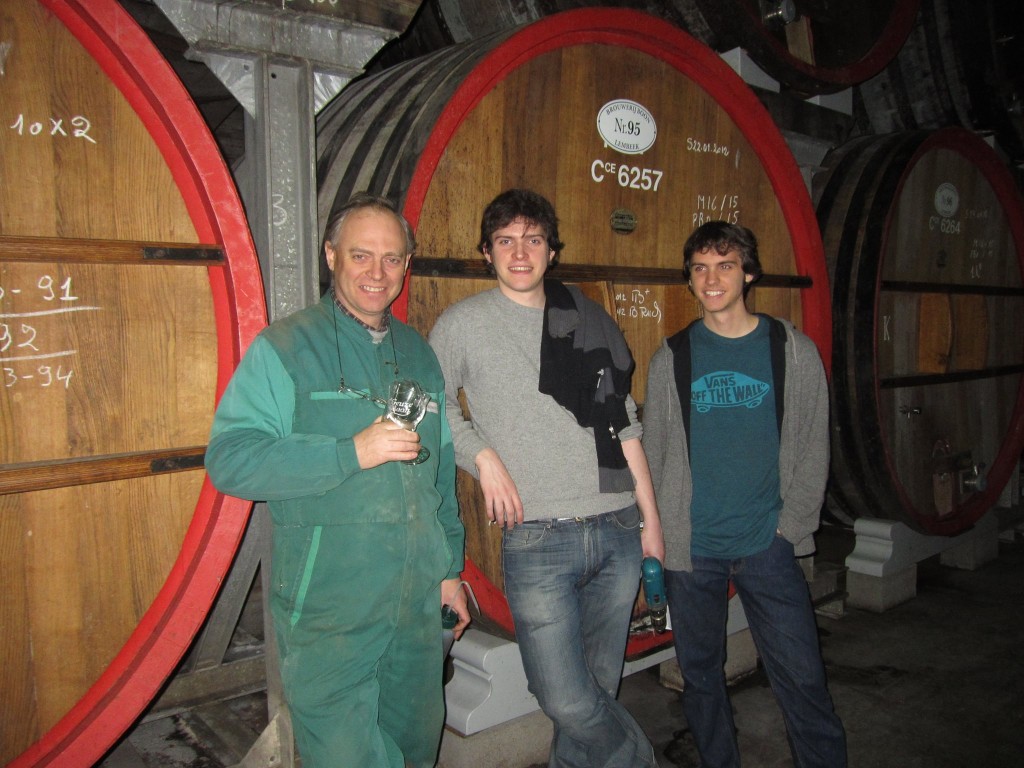 From left, Frank Boon, with sons Jos Boon (center) and Karel Boon. Jos and Karel are the next generation of brewers at Boon.