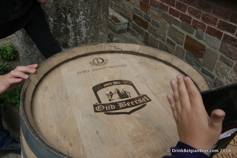 This barrel formerly held Port Wood Whiskey. 