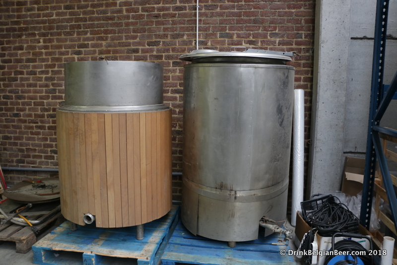 A small 400-liter brewhouse that may be used as a lambic brewery in the future. 