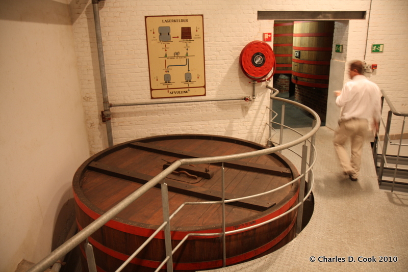 The entrance to a foeder hall at Brouwerij Rodenbach. 