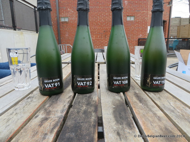 Some of the Brouwerij Boon VAT series of Oude Geuze beers. 