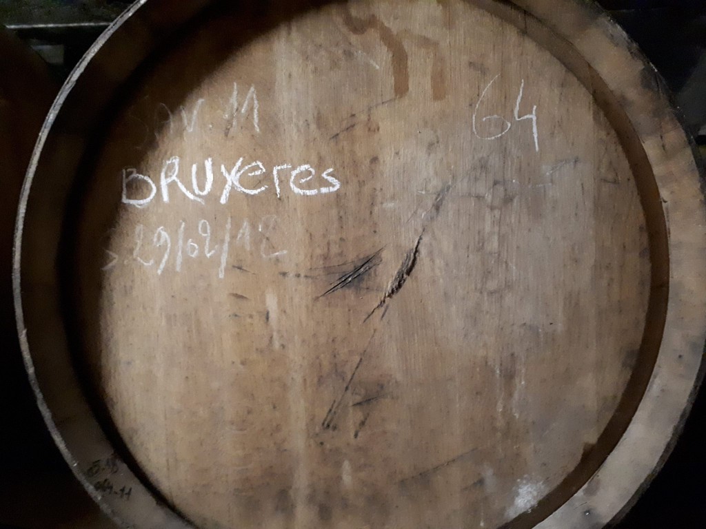 Another freshly emptied Vin Jaune barrel at Brasserie Cantillon in January 2018. Photo courtesy Brasserie Cantillon. 