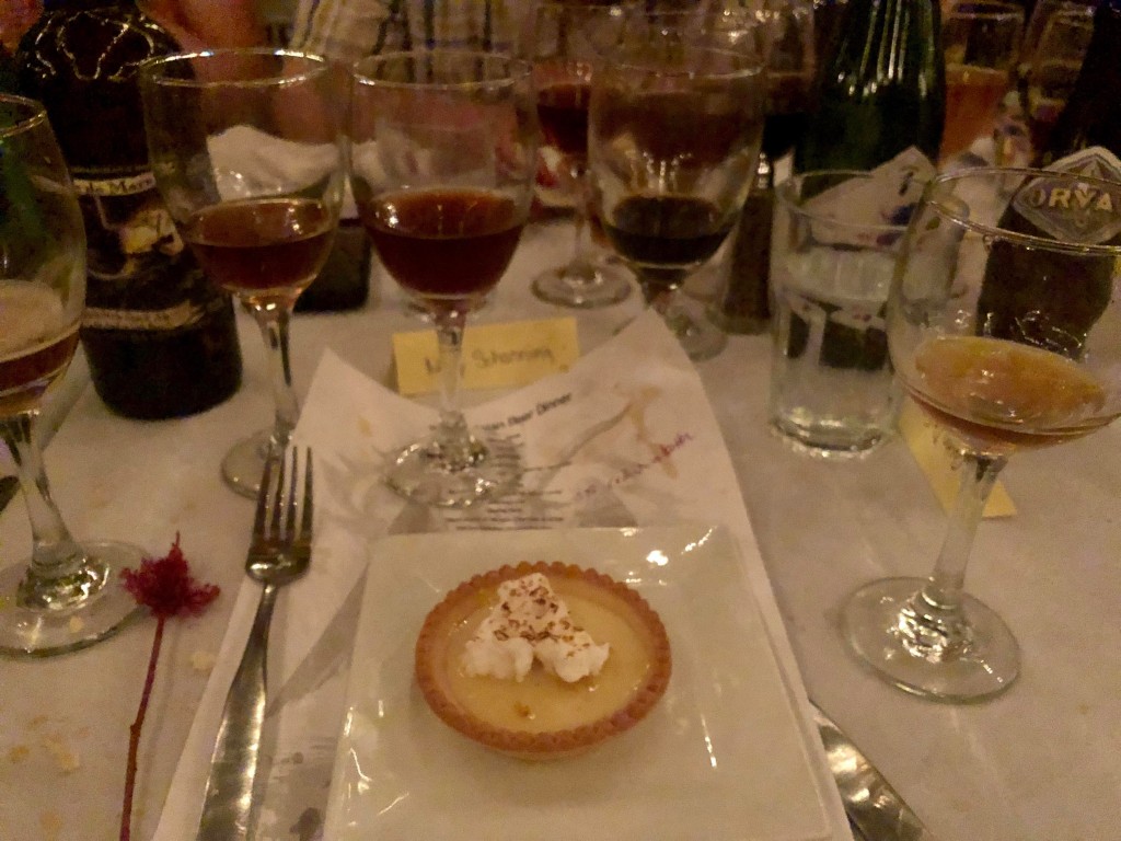 A second dessert course at the Ebenezer's Belgian Beer Dinner 2019: Lemon tart. Photo courtesy Mary Schanning. 
