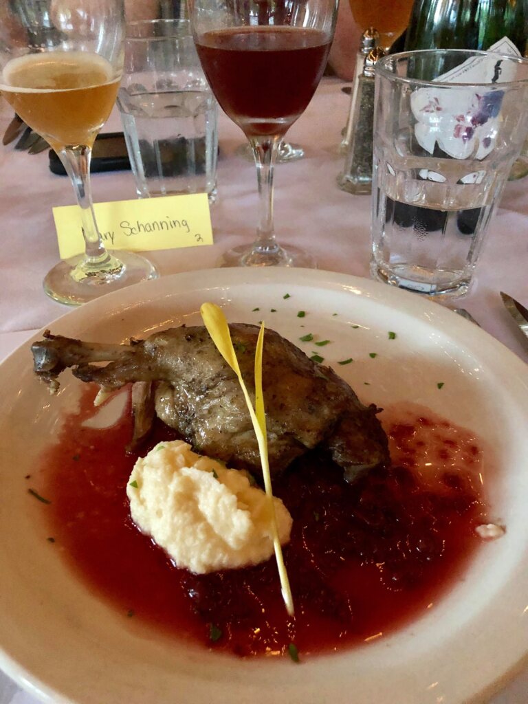 One of the courses at the 2019 Belgian Beer Dinner at Ebenezer's Pub. Photo courtesy Mary Schanning.