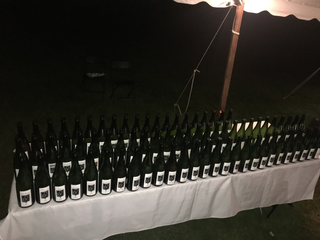 Kill shot of many of the Bokke bottles on offer on August 24, 2019, at the end of the Night of the Great Thirst in Lovell, Maine. Photo courtesy Jesse Leibowitz. 