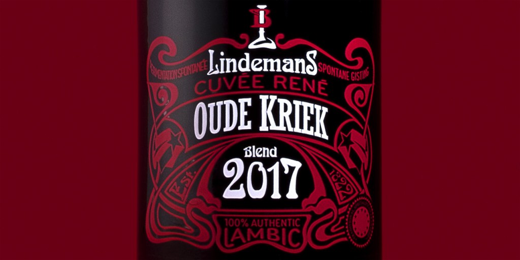 The new label of the Lindemans Oude Kriek Cuvée René. Photo courtesy Brouwerij Lindemans.