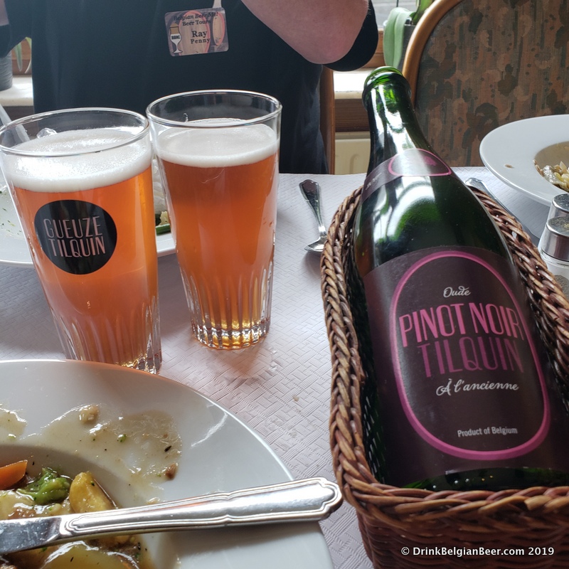 Restaurant 3 Fonteinen has a wide selection of lambic beers. Here, the excellent Pinot Noir from Gueuzerie Tilquin. 