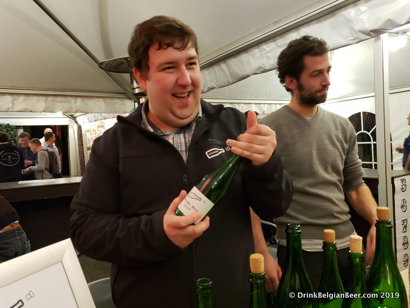 Sam Hellemans of the Bofkont lambic blendery at the Circus edition beer festival. 
