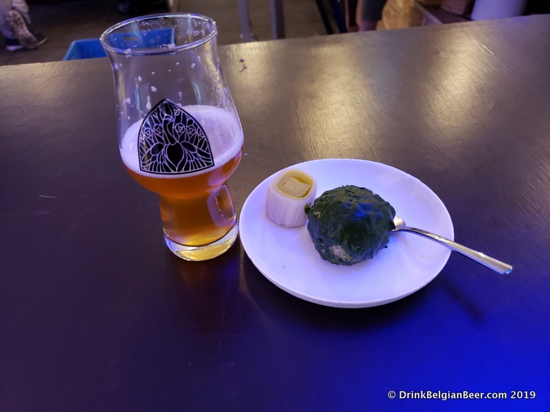 Another one of the tapas served at the "Circus Edition" beer fest at De Gebrande Winning. 