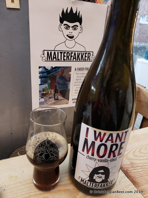 Malterfakker "I Want More" an interesting Cherry Vanilla Stout, with 7% abv. 