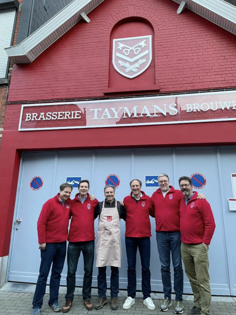 The six Taymans brothers of Brasserie/Brouwerij Taymans. Image courtesy Taymans. From left to right: Robert; Joseph; François; Benoît; Laurent; and 
Jean-Marc.