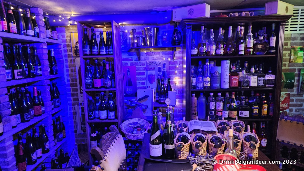 Another shot of a cellar full of lambics and other adult beverages at Publitasting. 